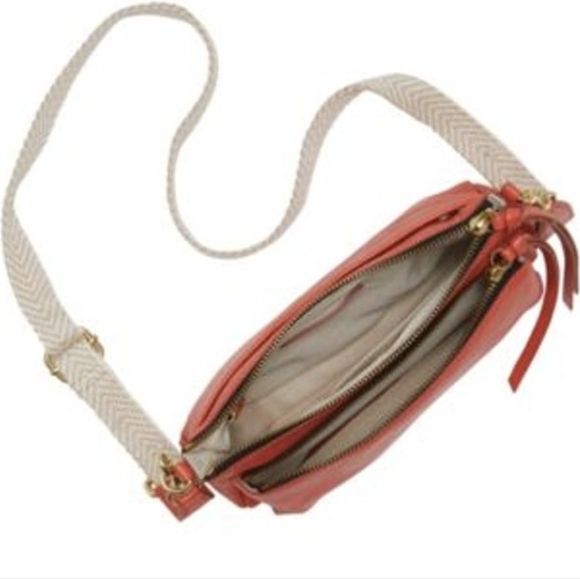 Lucky Brand Orange Koda Leather crossbody bag😍🥰 - Picture 8 of 15